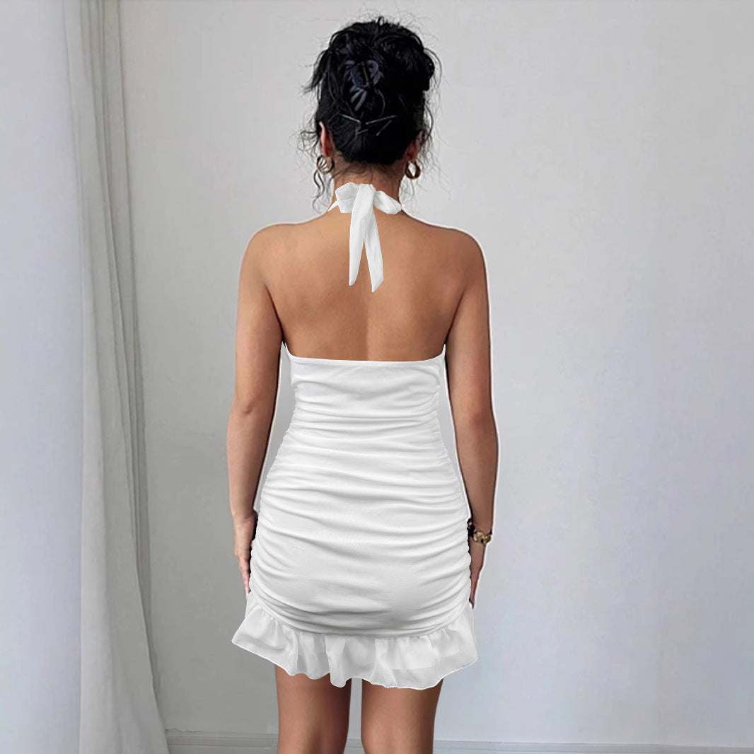 Casual Womens Deep V-neck Halter Dress