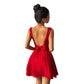 Elegant Red Evening Gown With A Bold Open Back Sleeveless Spaghetti Strap A Line Dress