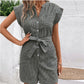 Summer Leisure Commute Jumpsuit Pinstripe Short Sleeve One-piece Shorts