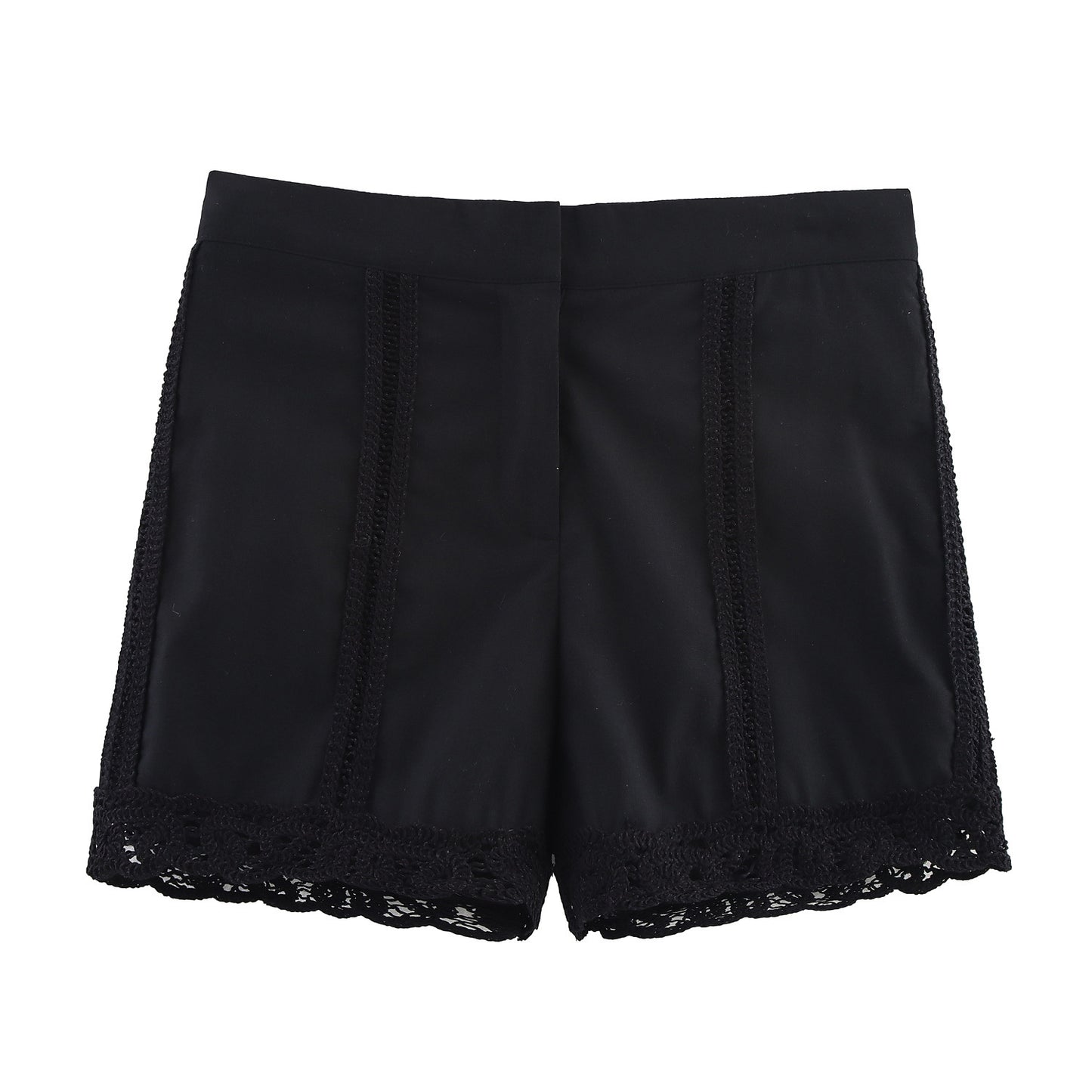 New Detail Shirt Crocheted Detail Casual Shorts Suit Women's