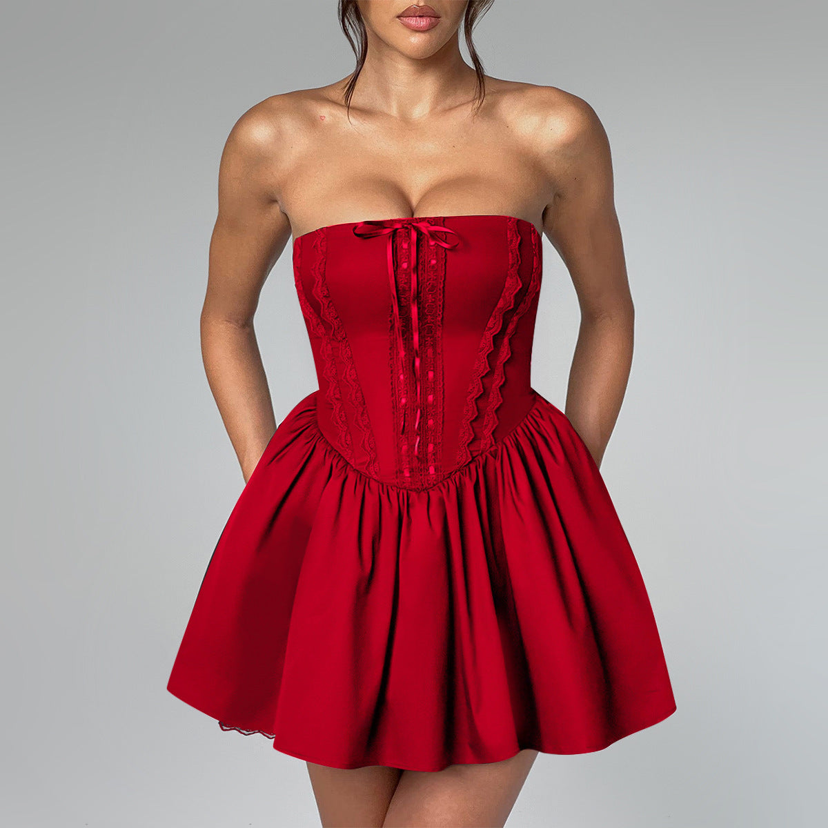 Robe tube sexy dos nu ajustée