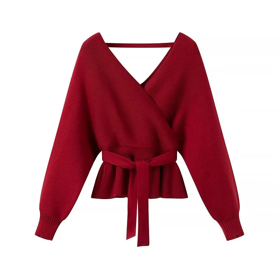 Fashion Pullover Women's V-neck Sweater