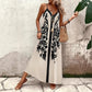 Spaghetti Straps Sleeveless Casual New Women's Printed Long Dress