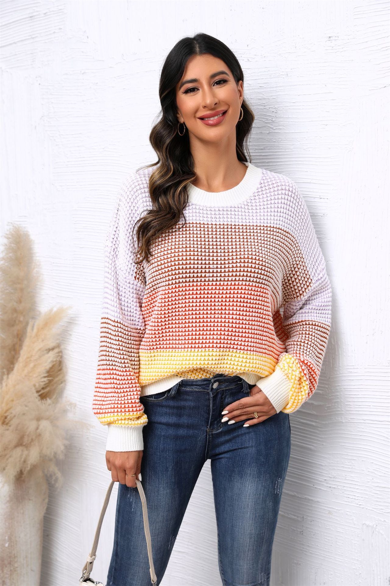 Women's Fashion Casual Sweater Loose Top