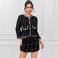 Women's Spring Slimming Tweed Skirt Two-piece Set