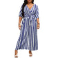 Women's Loose Short-sleeved Wide-leg Pants