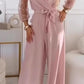 Sequined Top Wide Leg Pants Casual Suit Women