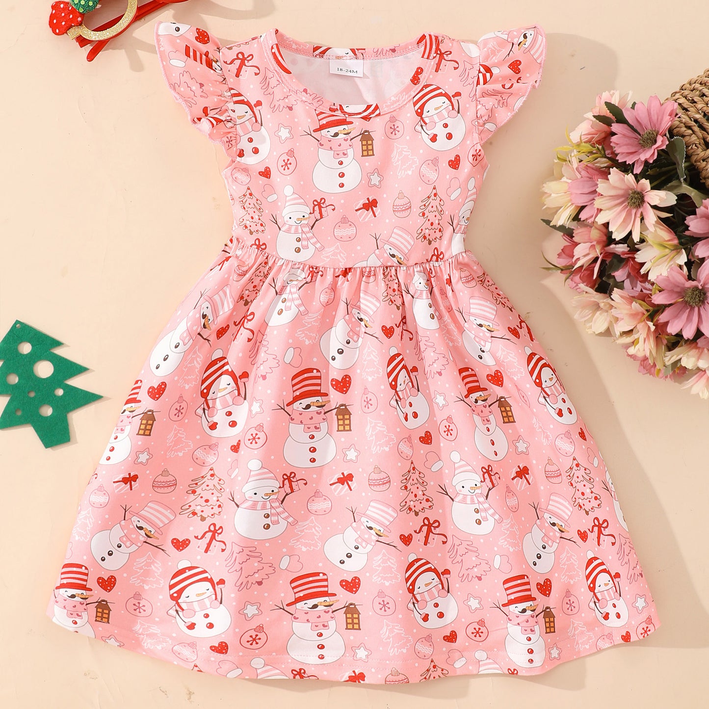 Girls' Summer Fashion Personalized Printing Dress