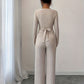 New Relaxed-fit Figure-flattering Knit Casual Two-piece Set With A Sexy Vibe