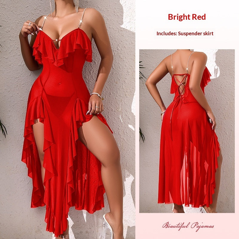 Sheer Temptation Backless Elegant Evening Gown