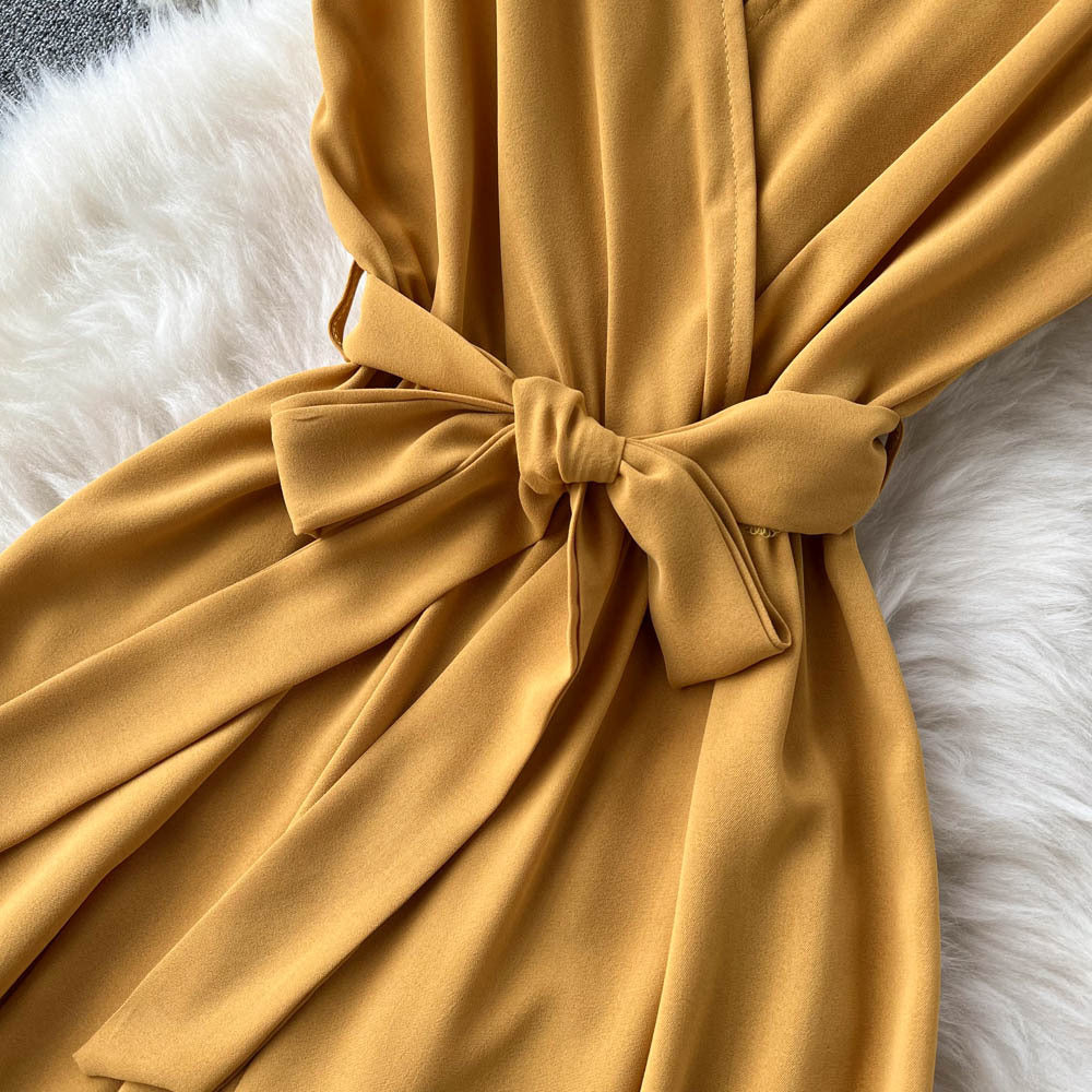 Combinaison sans manches à col en V et taille haute pour femme