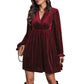 Valentine's Day Slimming Velvet Women's Dress