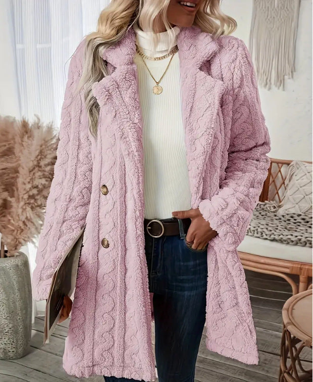 Women's Button Long Sleeve Coat
