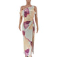 Women's Sleeveless Vibrant Color Gradient Slit Dress