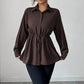 Solid Color Casual Women's Long-sleeved Shirt