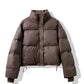 Wash-free PU Leather Cotton-padded Women's Short Thickened Small Cotton Coat Jacket