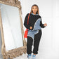 Fashion Casual Sweater Ankle-tied Long Twinset Suit