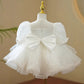 Girls' Polyester Fiber Evening Dress White