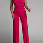 Women's Slim-fit Tube Top Straight Jumpsuit