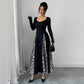 Womens Slimming Split Formal Dress With Long Sleeves