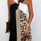 Women's Loose Print Sleeveless Halter A-Line Dress