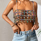 Women's Gem Chain Backless Camisole