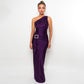 Sexy Sassy One-shoulder Pleated Bodycon Dress