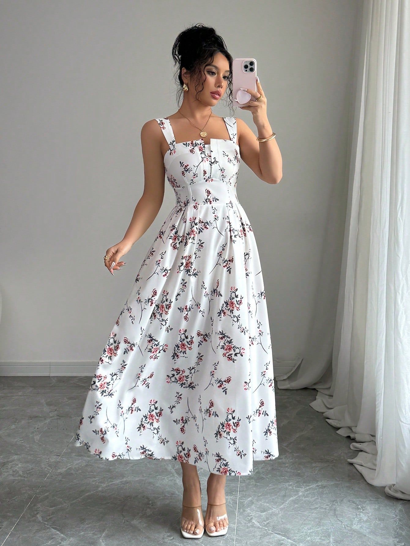 Women's Casual Fashion French-Style Backless Slip Dress