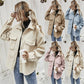 Lapel Single-breasted Thick Solid Color Shirt Woolen Coat