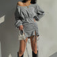 New European And American Style Slit Tie Dress Slimming