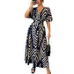 Twill Dress Short Sleeve Waist-controlled