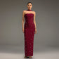 Elegant Beaded Bodycon Tube Dress For Women