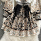 Women's V-neck Lantern Sleeve Printed Dress
