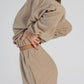 Hooded Casual Sweatshirt Outfit Two-piece Set
