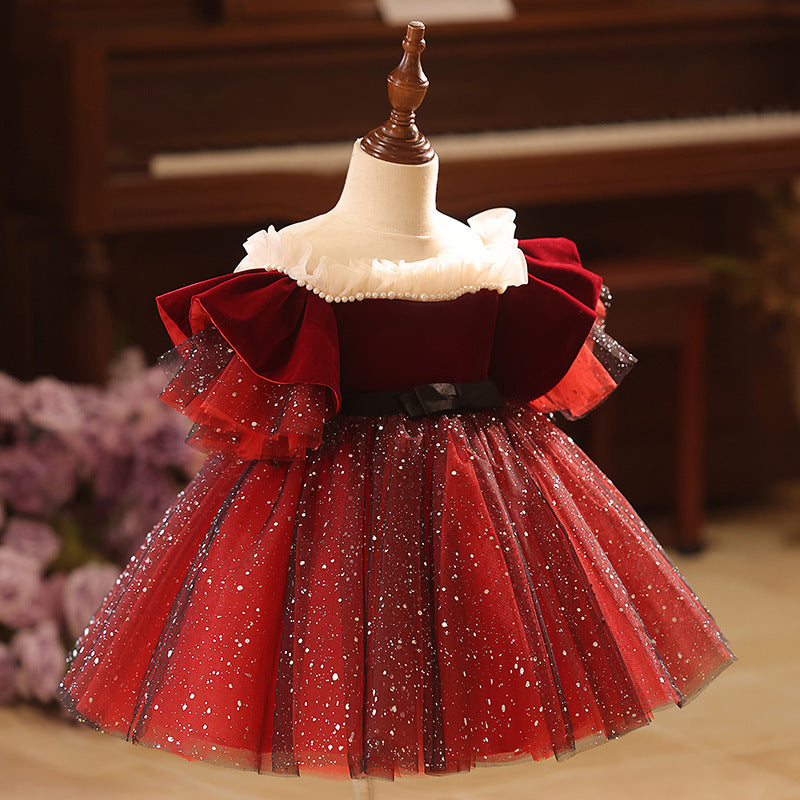 New Children's Dress Princess Dress Piano Host's Dress