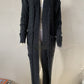 Cardigan long en tricot avec poche, pull long, manteau épais, européen et américain