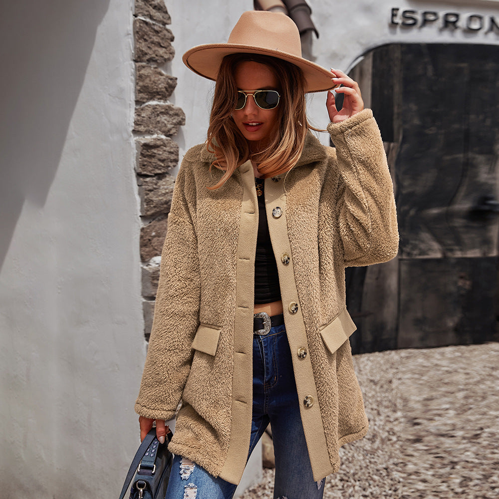 Jacket Long-sleeved Double-faced Fleece Top
