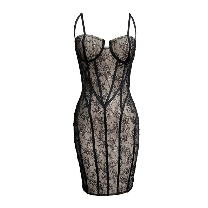Women's Bandage Lace Sling Dress