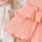 Vêtements pour enfants printemps-été pour jeunes et petites filles, chemisier à col en dentelle, pantalon à rayures enfoncées en corne, costume deux pièces