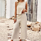 sleeveless top and cropped pants two-piece set