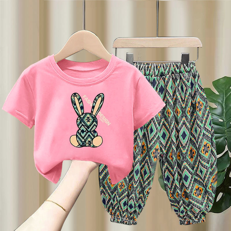 Children's Summer Thin T-shirt Blouse And Pants