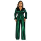 V-neck Lantern Sleeve Bronzing Jumpsuit