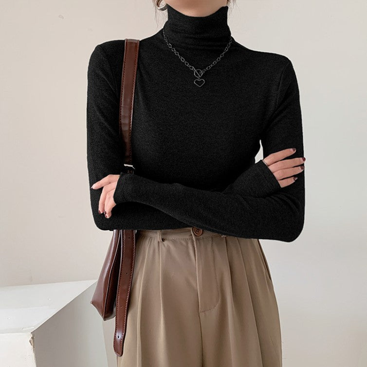 Women's Slim-fit Cotton Turtleneck Bottoming Shirt Inner Wear Blouse