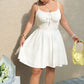 Plus-size Womens Summer White Slip Dress