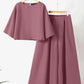 European And American Fashion Suit Solid Color Short Sleeve Loose Trousers Two-piece Set