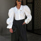Women's Versatile Leisure Puff Sleeve Shirt