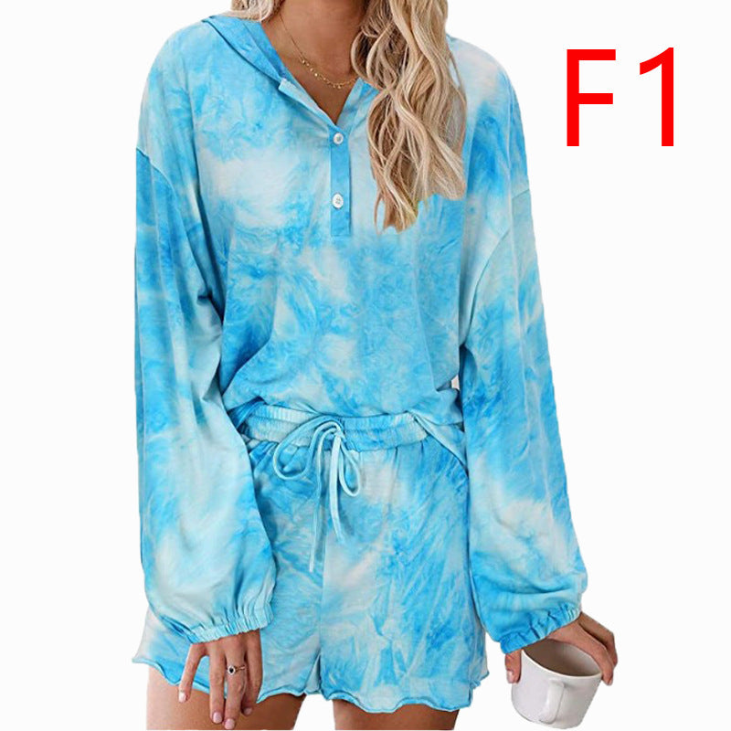 Breathable Long-sleeved Fungus Edge Home Clothes Two-piece Suit
