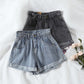 Vintage High Waist Slacks Denim Shorts