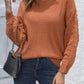 Women's Pullover Woven Sweater Autumn And Winter New Bottoming Shirt Solid Color Casual Sweater