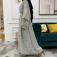 Muslim Fashion Large Women's Heap Sleeves Slim Fit Dress